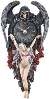 Grim Reapers Grasp Chained Beauty Gothic Roman Numeral Wall Clock 