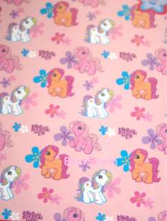 MY LITTLE PONY BATHROOM Shower Curtain PINK Ponies Flowers 70x72 vinyl 