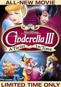 Cinderella III A Twist in Time DVD, 2007 786936296235  