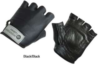Childs Stretch Leather Bike Glove Fingerless Gloves  