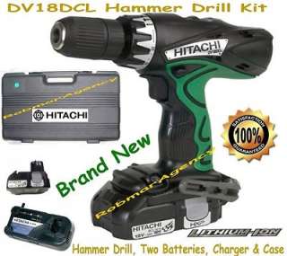 HITACHI  18 Volt Li Ion 1/2 Hammer Drill Kit   DV18DCL  