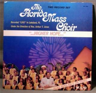 Black Gospel  The Florida Mass Choir Higher Hope 2 X LP  