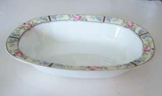 Edwin Knowles Vitreous China Bowl Pink Blue Floral Rim  