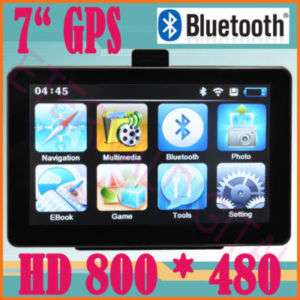 New Version 7 Car GPS Navigation Bluetooth New Map 4GB  