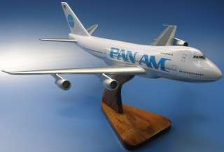 Boeing B 747 Pan Am Airways Airplane Wood Model Big FS  