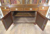 Sheraton Breakfront Bookcase Case English Furniture  