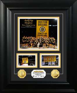 Boston Bruins 2011 Stanley Cup Banner Raising Marquee Photo Mint w/ 2 