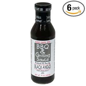   BBQ & Grilling Sauce Black Angus, 15 Ounce Glass Bottles (Pack of 6