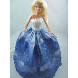   and Blue Ball Gown Fits 11.5 Barbie Dolls (No Doll) Toys & Games