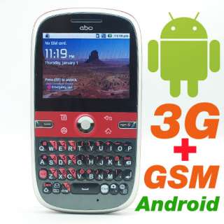   Unlocked WCDMA 3G GSM Cell Phone Cheap Android 2.1 Qwerty Mobile Red