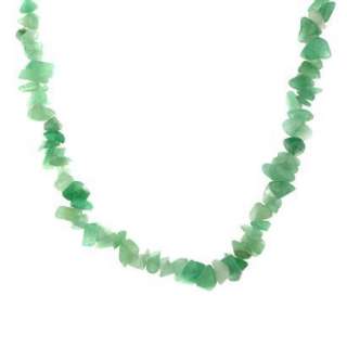 Adventurine Chip Bead Necklace   Green (40).Opens in a new window