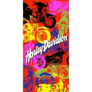  HARLEY MULTI MOTORCYLES BEACH TOWEL 