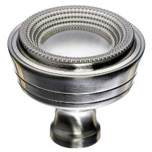   33mm) diameter beaded knob in brushed satin nicke