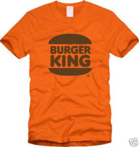 Retro BURGER KING SHIRT hamburger logo food S M L XL 2X  