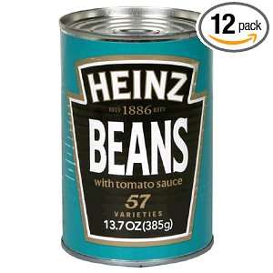 Heinz Beans in Tomato Sauce, 13.7 Ounce Cans (Pack of 12)  