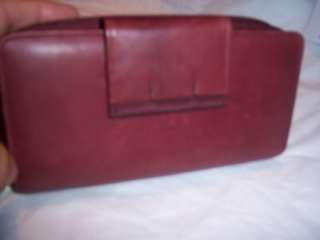 Buxton Leather Checkbook Wallet,Burgundy  