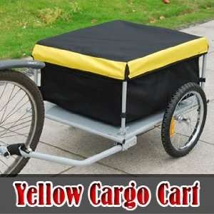   New Steel Bicycle Cargo Trailer Cart Carrier Yellow and Black Trailers