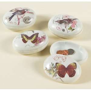   Bird/Butterfly Nature Inspired Decorative Trinket Boxes Home