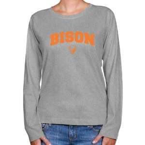  Bucknell Bison Ladies Ash Logo Arch Long Sleeve Classic 