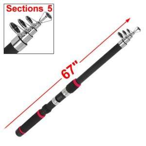 Como Black Shell 1.7M 5 Sections Telescopic Fishing Rod Pole  