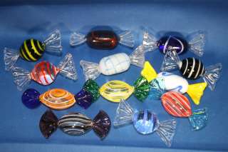 12 MURANO ART GLASS CANDY CANDIES LOLLIES SWEETS LOT  