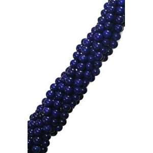  4mm Blue Bamboo Coral Round Beads