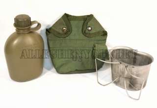 USGI Military Army Canteen w/ FLIP CAP, CUP & COVER VG  