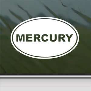  MERCURY White Sticker OUTBOARDS MOTOR BOAT Laptop Vinyl 