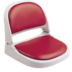   PF GRAY SEAT W/RED VINYL BACK PROFORM BOAT SEAT