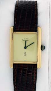 Cartier Tank Vermeil, Rare Ladies Watch.  