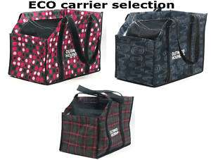 ECO Dog cat Carrier Tote Bag 8Wx14Lx9H recyled fibers pets to 25 Lb 