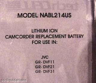 Tech Cell #NABL214US JVC Lithium ion Camcorder Battery  