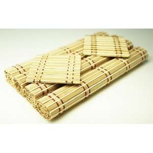  Placemats   Dinner Ware   Bamboo Placemat Set in Natural Light Brown 