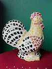 Rooster Figurine Mosiac Art Ceramic Large Colorful 9 1/