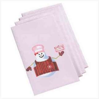 Dylan Design Perfectly Plaid Snowmen Napkins  