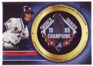 You are bidding on a 2012 Topps Chipper Jones World Series Champions 