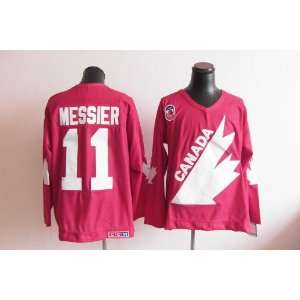  1991 Canada Olympic Jerseys #11 Messier Red Jerseys Size 