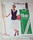 1983 More cigarette Cigarettes 1 PAGE AD lady painting