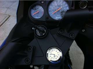 Kawasaki NINJA 250R Stem bolt mount CLOCK White face  