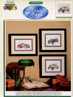 Classic Cars Color Charts Cross Stitch Pattern Leaflet  