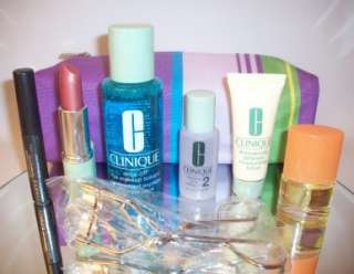 Clinique Skincare Makeup Gift Set 8pc Happy Parfum Lipstick Mascara 
