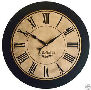 Large Wall Clock 36 Antique Big Tan Black Lexington  