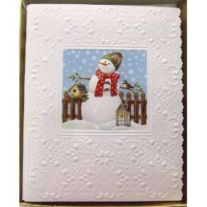 Carol Wilson Snowman By Picket Fence Christmas Cards 15 Ct