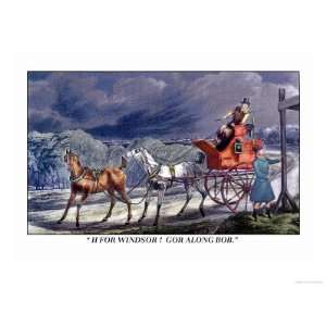  Horse Drawn Carriage Sports Giclee Poster Print by Henry 