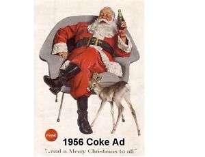 1956 Santa Christmas Coke Ad Refrigerator Magnet  