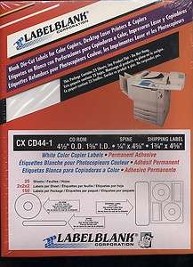 150 LABEL BLANK White Color Copier Labels CD ROM , SPINE, SHIPPING 