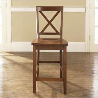 Crosley Furniture Counter Height X Back Cherry Finish Bar stool  