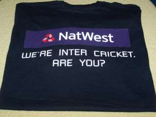 INTER CRICKET   England and Wales Board T Shirt LG New  