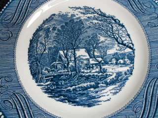 CURRIER AND IVES ROYAL CHINA SET BLUE 75 Dishes Plates Kitchen Sets 