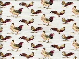 Chicken Rooster Cotton 17x17 Craft Quilting Fabric  